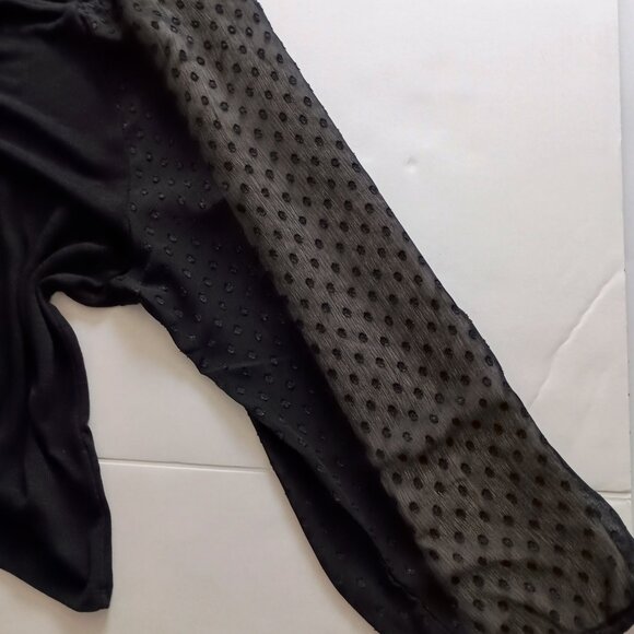 J Crew Plus Size Black Sheer Sleeves Whimsygoth Top Women’s Size 3X - Picture 9 of 16